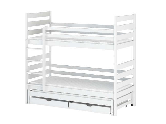 Trivietė vaikiška lova su stalčiais TOMI 90x190 5