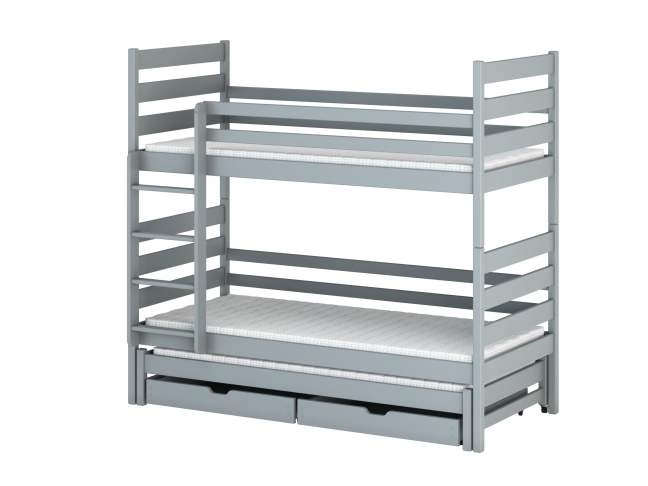 Trivietė vaikiška lova su stalčiais TOMI 90x190 7 Trivietė vaikiška lova su stalčiais TOMI 90x190 7