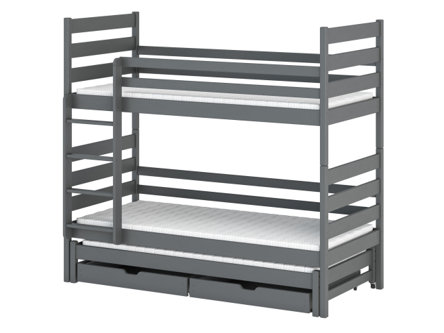 Trivietė vaikiška lova su stalčiais TOMI 90x200 6