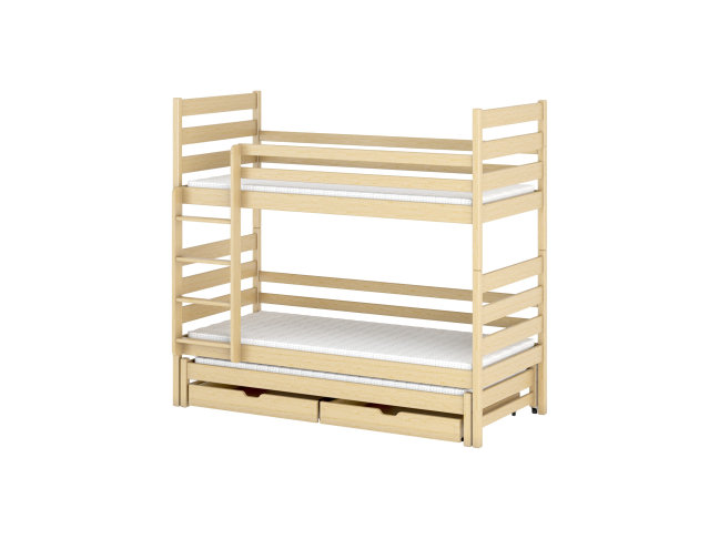 Trivietė vaikiška lova su stalčiais TOMI 90x200 8