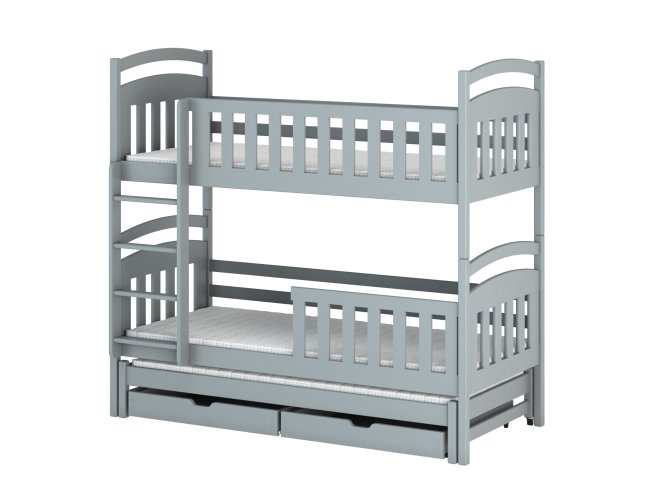 Trivietė vaikiška lova su stalčiais VIKI 80x180 8 Trivietė vaikiška lova su stalčiais VIKI 80x180 8