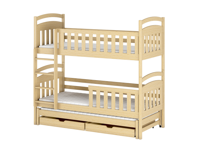 Trivietė vaikiška lova su stalčiais VIKI 80x180 9