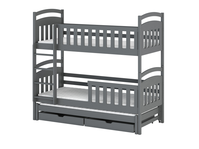 Trivietė vaikiška lova su stalčiais VIKI 80x200 7 Trivietė vaikiška lova su stalčiais VIKI 80x200 7