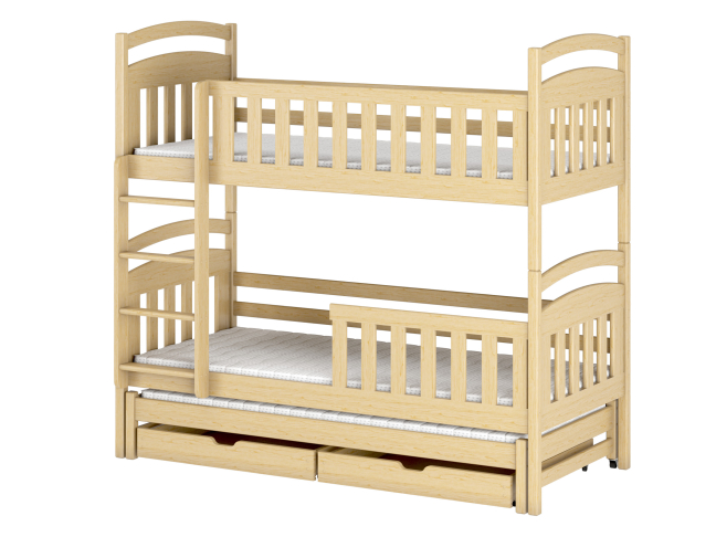 Trivietė vaikiška lova su stalčiais VIKI 90x190 9 Trivietė vaikiška lova su stalčiais VIKI 90x190 9