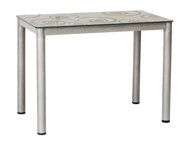 Stiklinis valgomojo stalas DAMAR 100x60 6