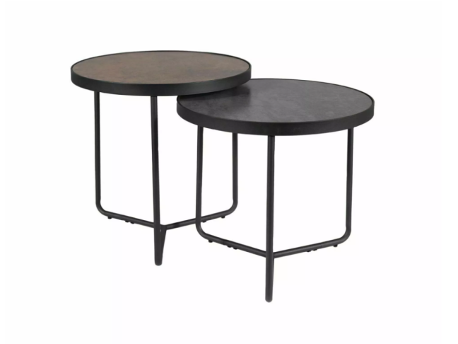 Stiklinis kavos staliukų rinkinys PENELOPE 3 Stiklinis kavos staliukų rinkinys PENELOPE 3