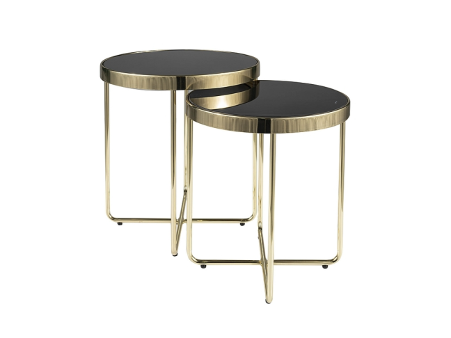 Stiklinis kavos staliukų rinkinys SAGA 1