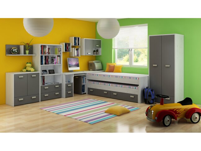 Vaikų kambario komplektas KITTY 1 8 Vaikų kambario komplektas KITTY 1 8