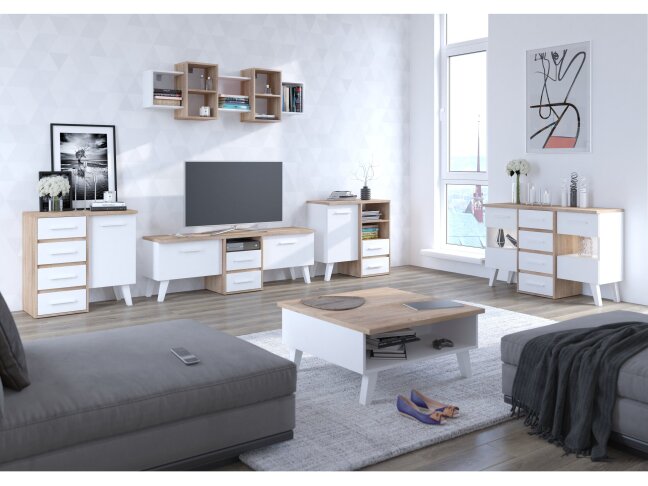 Svetainės baldų komplektas NORDIS 4 7 Svetainės baldų komplektas NORDIS 4 7