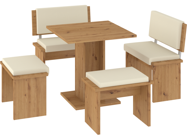 Valgomojo komplektas BOND mažas eko smėlio 3