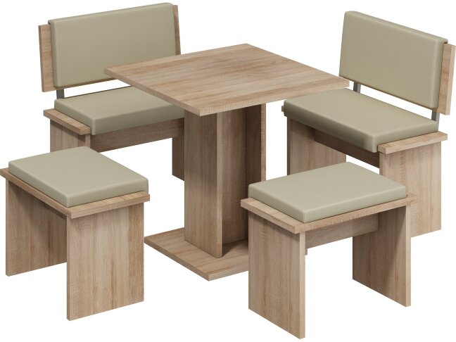 Valgomojo komplektas BOND mažas eko smėlio 2