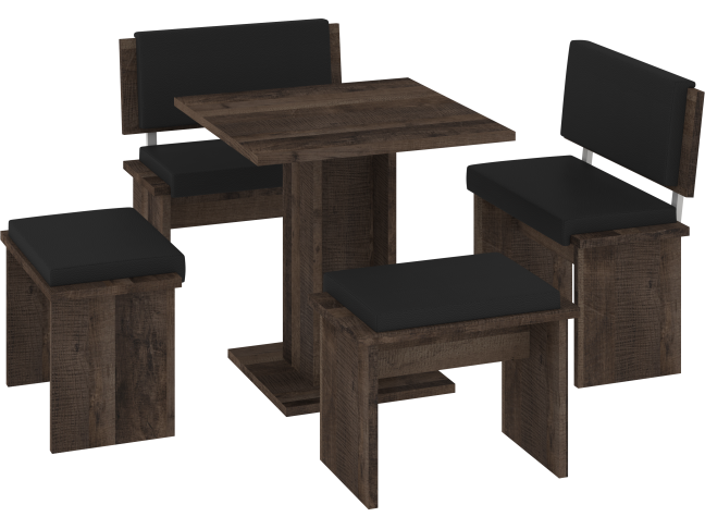 Valgomojo komplektas BOND mažas eko juoda 3