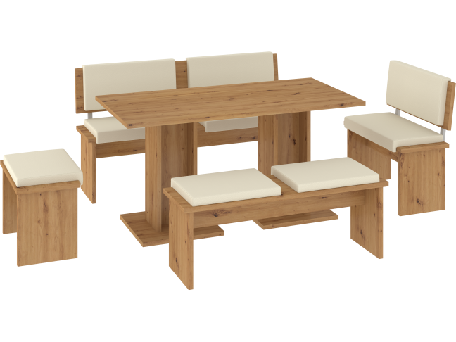 Valgomojo komplektas BOND didelis eko smėlio 3