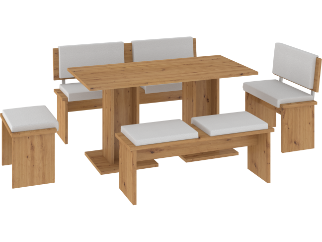 Valgomojo komplektas BOND didelis eko balta 2