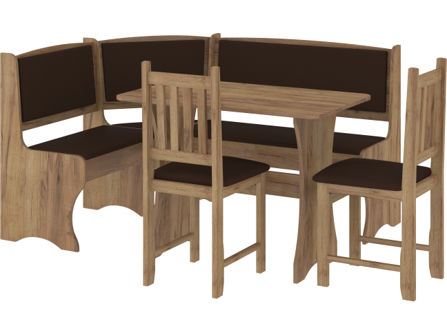 Valgomojo kampinis komplektas su kėdėmis B 3 Valgomojo kampinis komplektas su kėdėmis B 3