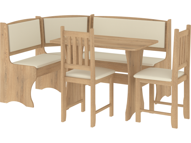 Valgomojo kampinis komplektas su kėdėmis B 7