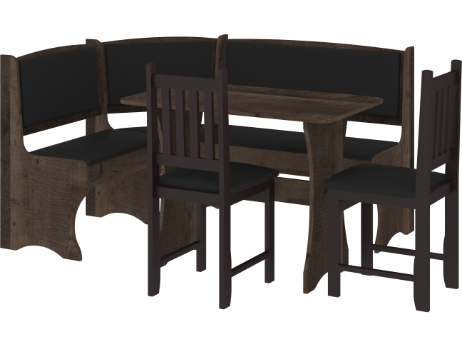 Valgomojo kampinis komplektas su kėdėmis B 6