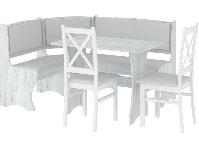 Valgomojo kampinis komplektas su kėdėmis D 2 Valgomojo kampinis komplektas su kėdėmis D 2