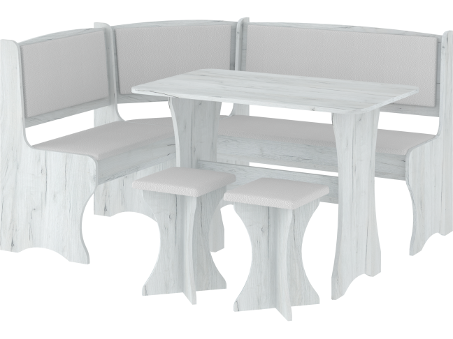 Valgomojo kampinis komplektas su taburetėmis 2 Valgomojo kampinis komplektas su taburetėmis 2