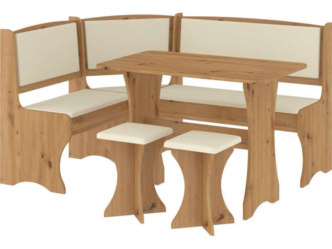 Valgomojo kampinis komplektas su taburetėmis 6 Valgomojo kampinis komplektas su taburetėmis 6