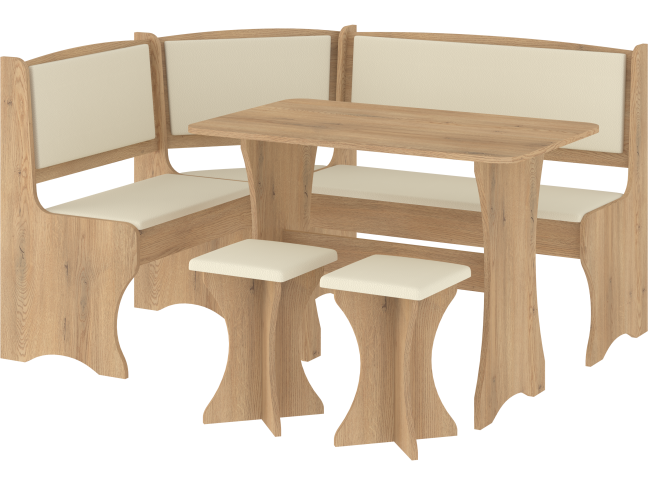 Valgomojo kampinis komplektas su taburetėmis 8 Valgomojo kampinis komplektas su taburetėmis 8