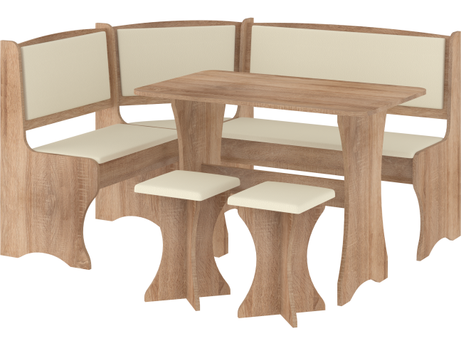 Valgomojo kampinis komplektas su taburetėmis 4 Valgomojo kampinis komplektas su taburetėmis 4