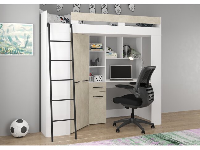 Lova su spinta ir rašomuoju stalu FLOOR 13 Lova su spinta ir rašomuoju stalu FLOOR 13
