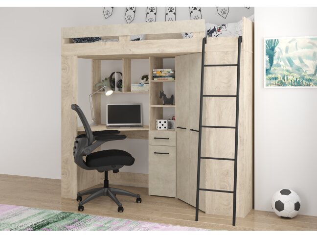 Lova su spinta ir rašomuoju stalu FLOOR 12 Lova su spinta ir rašomuoju stalu FLOOR 12