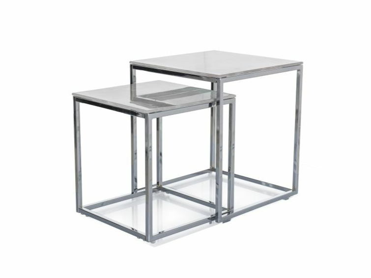 Stiklinis kavos staliukų rinkinys GLORIA II 5 Stiklinis kavos staliukų rinkinys GLORIA II 5