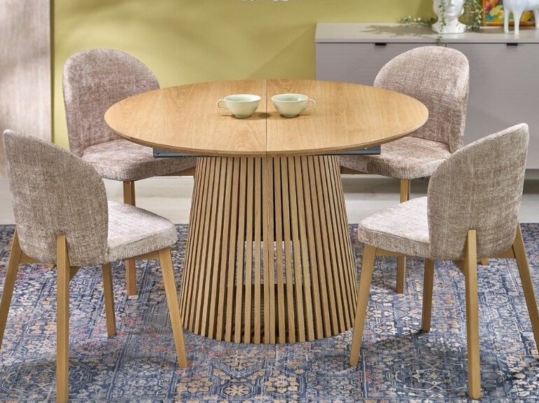 Išskleidžiamas apvalus stalas FARGO 19 Išskleidžiamas apvalus stalas FARGO 19