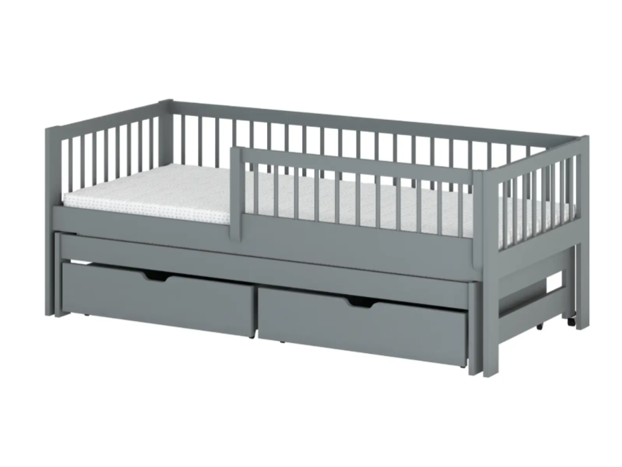 Dvigulė vaikiška lova su stalčiais SOFTI 80x180 9