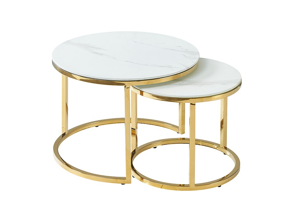 Stiklinis kavos staliukų rinkinys MUSE II 2 Stiklinis kavos staliukų rinkinys MUSE II 2