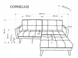 Sofa su pakoju CORNELIUS
