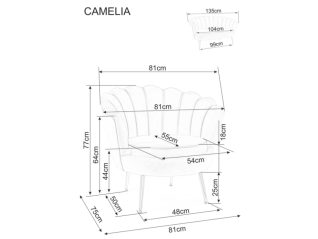 Sofa CAMELLIA 2 VELVET