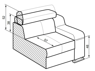 Sofa OSKAR 2/2B