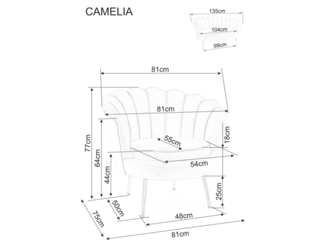 Sofa CAMELLIA 2 VELVET 5 Sofa CAMELLIA 2 VELVET 5