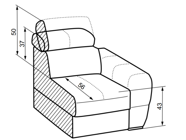 Sofa VENTO 3/2B 2