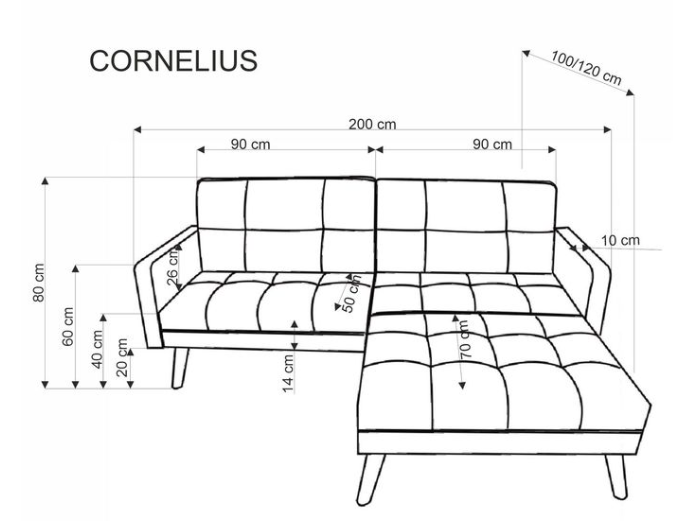 Sofa su pakoju CORNELIUS 14