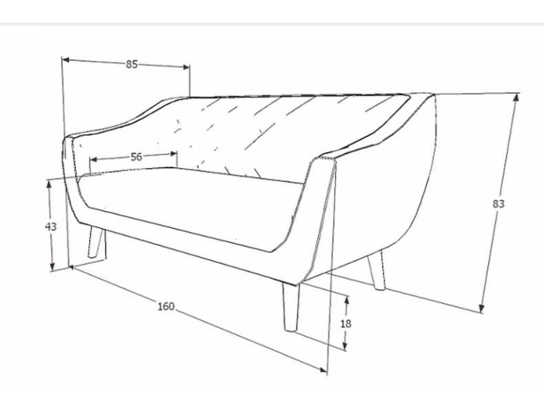Sofa MOLLY 2 VELVET 2 Sofa MOLLY 2 VELVET 2