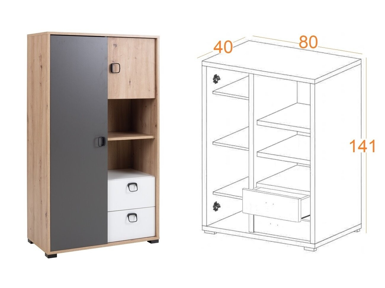 Spintelė KEVIN REG 4 1 Spintelė KEVIN REG 4 1