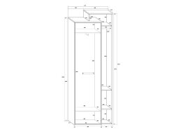 Spinta su lentynomis RIO-23
