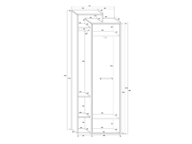 Spinta su lentynomis RIO-21 5 Spinta su lentynomis RIO-21 5