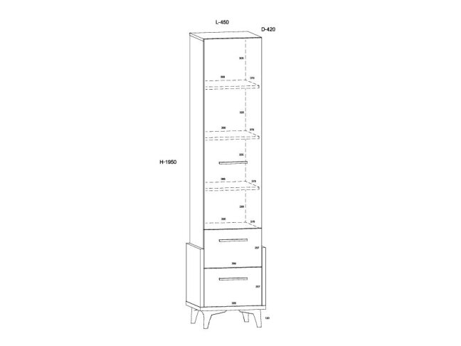 Spintelė HEY-02 6 Spintelė HEY-02 6
