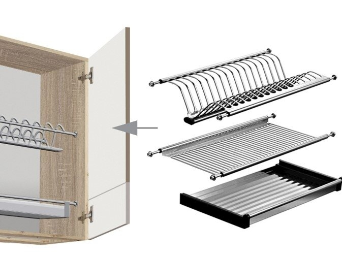 Spintelė su džiovyklė (80cm) SC-53G 1 Spintelė su džiovyklė (80cm) SC-53G 1