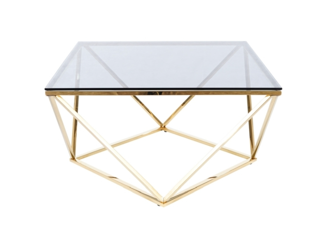 Stiklinis kavos staliukas SILVER A Stiklinis kavos staliukas SILVER A