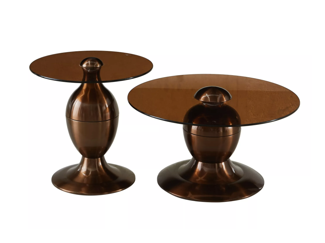 Stiklinis kavos staliukų rinkinys CASSIE 1