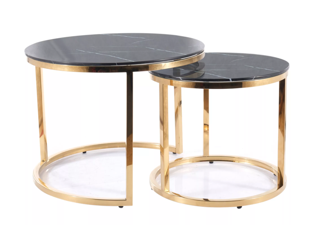 Stiklinis kavos staliukų rinkinys MUSE II 1