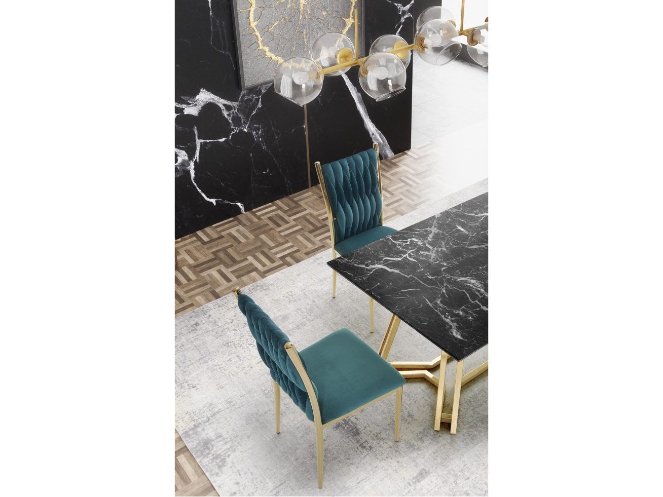 Stiklinis valgomojo stalas KONAMI 2