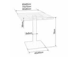 Stalas PURO 60x60 LAMINATAS