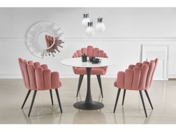 Apvalus stiklinis stalas AMBROSIO